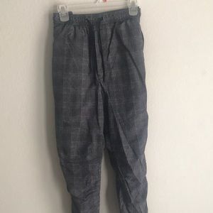 Black adjustable waist pants